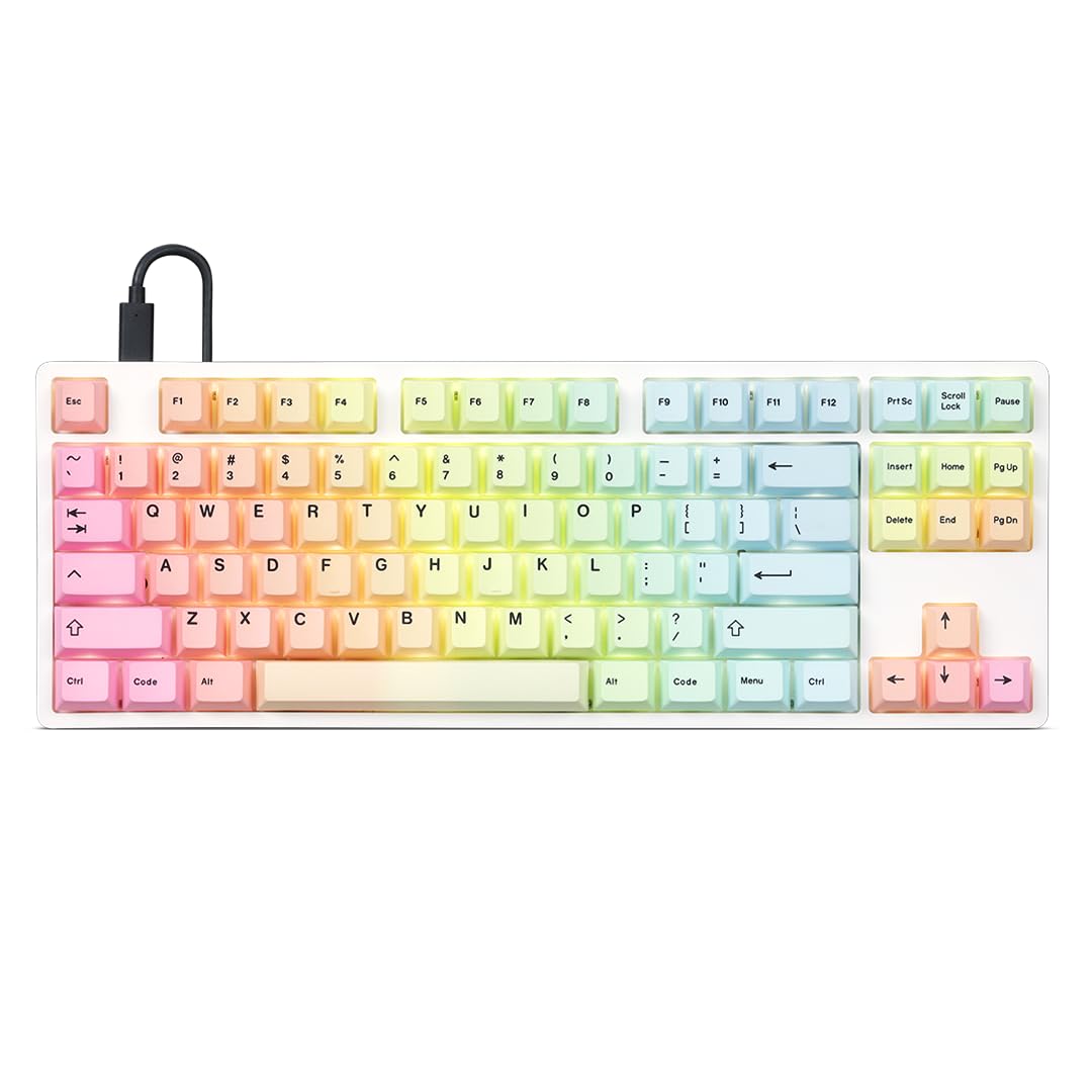DROP Expression Series Togekey TKL Mechanical Keyboard - Gateron Yellow KS3 Linear Switches - PBT Double-Shot Keycaps - LED Backlight - Silver