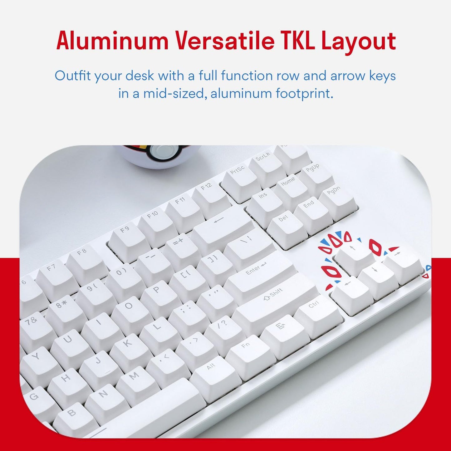 DROP Expression Series Togekey TKL Mechanical Keyboard - Gateron Yellow KS3 Linear Switches - PBT Double-Shot Keycaps - LED Backlight - Silver