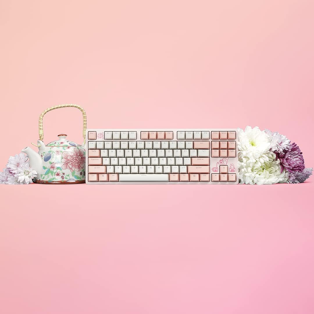 DROP Expression Series Keyblossom TKL Mechanical Keyboard - Holy Panda X Tactile Switches - PBT Double-Shot Keycaps - LED Backlight - Pink