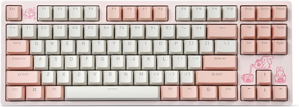 DROP Expression Series Keyblossom TKL Mechanical Keyboard - Holy Panda X Tactile Switches - PBT Double-Shot Keycaps - LED Backlight - Pink