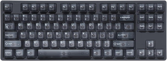 DROP + MiTo Keysterine Transparent ABS Keycap Set R2 - Smoke - 60%, 65%, 75%, TKL, WKL, 1800, 96-Key, Full-Size and More Cherry MX Style Keyboard Compatibility