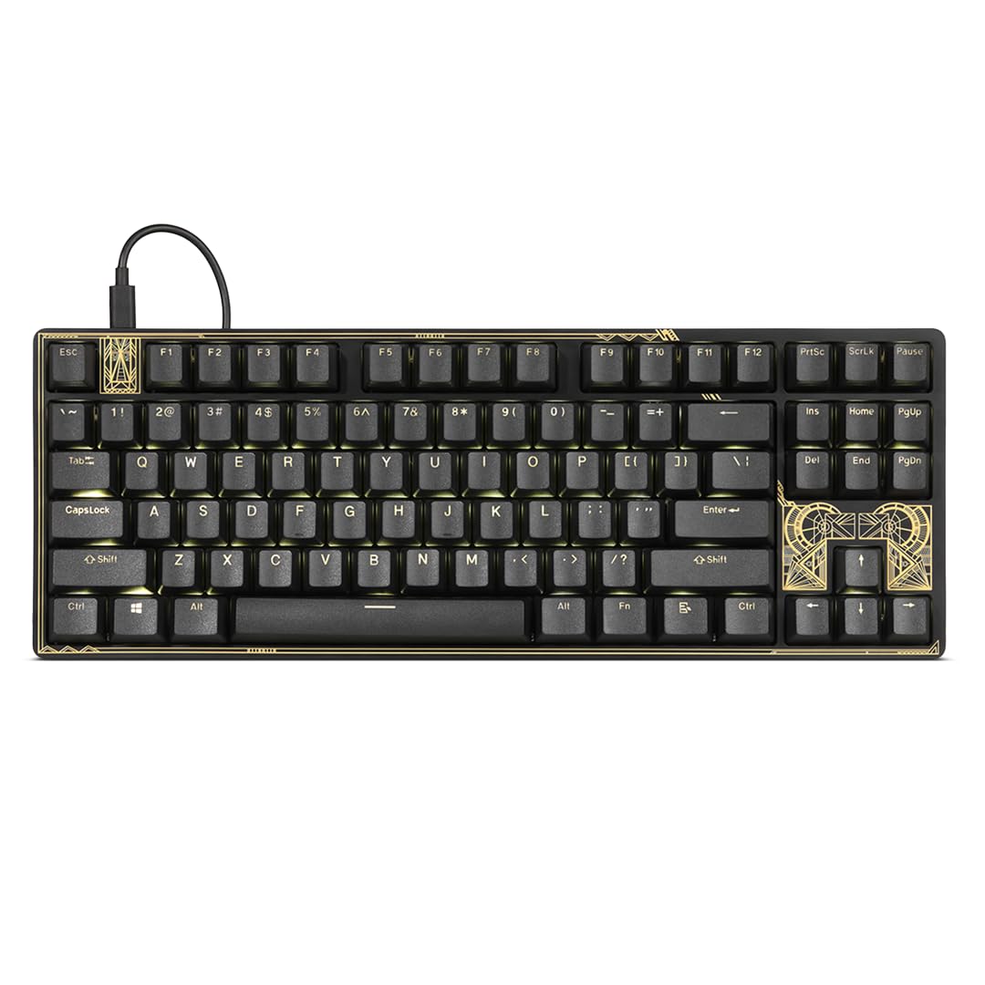 DROP Expression Series Togekey TKL Mechanical Keyboard - Gateron Yellow KS3 Linear Switches - PBT Double-Shot Keycaps - LED Backlight - Silver