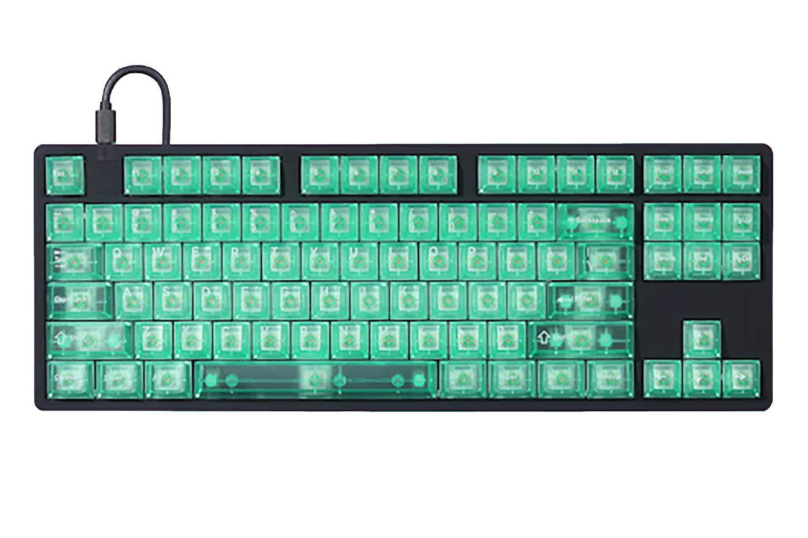 DROP + MiTo Keysterine Transparent ABS Keycap Set R2 - Grape - 60%, 65%, 75%, TKL, WKL, 1800, 96-Key, Full-Size and More Cherry MX Style Keyboard Compatibility