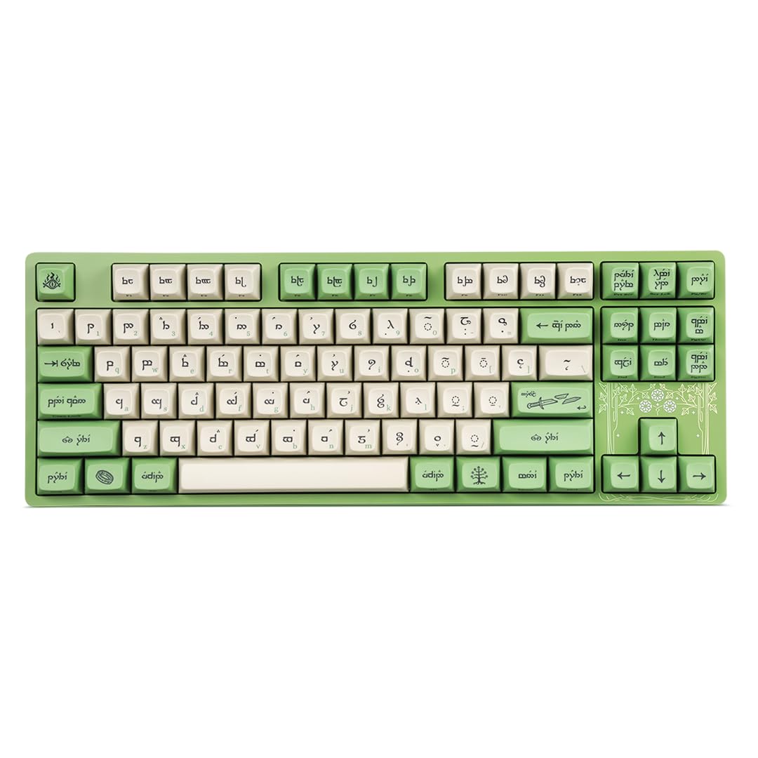 DROP + The Lord of The Rings™ Black Speech TKL Mechanical Keyboard - MT3 Profile Keycaps with Accent Keys - Holy Panda X Tactile Switches - PBT Dye-Sub Keycaps - LED Backlight - Black